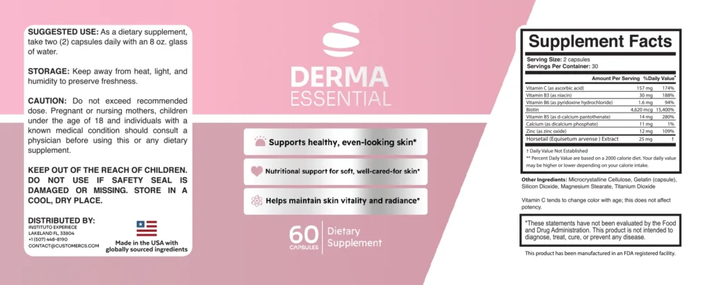 Derma Essential Supplement Facts